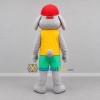 Custom Gray Yellow and Green Rabbit Mascot Costume Adult Full Body Suit for School Events