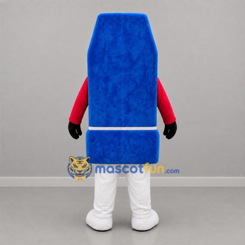 Custom Blue Red and White Car Seat Mascot Costume Adult Full Body Suit for Road Safety Events