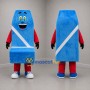 Custom Blue Red and White Car Seat Mascot Costume Adult Full Body Suit for Road Safety Events
