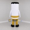 Custom White Black and Gold No Smoking Cigarette Mascot Costume Adult Full Body Suit for Health Awareness Events