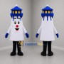 Custom White and Blue Lighthouse Mascot Costume Adult Full Body Suit for Coastal Events