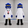 Custom White and Blue Lighthouse Mascot Costume Adult Full Body Suit for Coastal Events