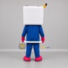 Custom Blue White and Pink Desktop Computer Mascot Costume Adult Full Body Suit for Technology Events