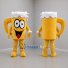 Custom Yellow and White Beer Mug Mascot Costume Adult Full Body Suit for Beverage Festivals