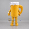 Custom Yellow and White Beer Mug Mascot Costume Adult Full Body Suit for Beverage Festivals