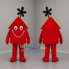 Custom Red and Orange House Mascot Costume Adult Full Body Suit for Community Events