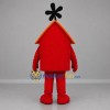 Custom Red and Orange House Mascot Costume Adult Full Body Suit for Community Events