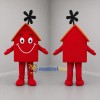 Custom Red and Orange House Mascot Costume Adult Full Body Suit for Community Events