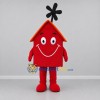 Custom Red and Orange House Mascot Costume Adult Full Body Suit for Community Events