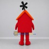 Custom Red and Orange House Mascot Costume Adult Full Body Suit for Community Events