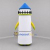 Custom White Blue and Yellow Lighthouse Mascot Costume Adult Full Body Suit for Coastal Events
