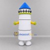 Custom White Blue and Yellow Lighthouse Mascot Costume Adult Full Body Suit for Coastal Events