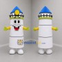 Custom White Blue and Yellow Lighthouse Mascot Costume Adult Full Body Suit for Coastal Events