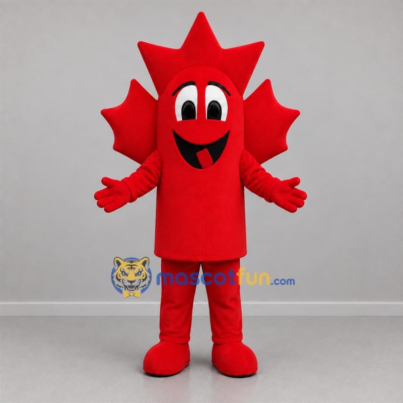 Custom Red Maple Leaf Mascot Costume Adult Full Body Suit for Canada Day Events