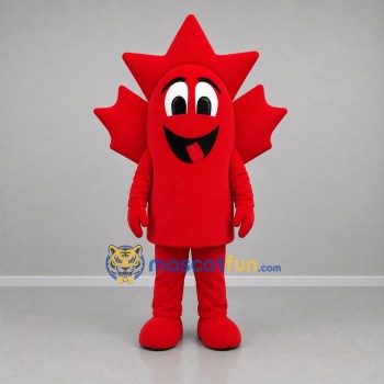 Custom Red Maple Leaf Mascot Costume Adult Full Body Suit for Canada Day Events