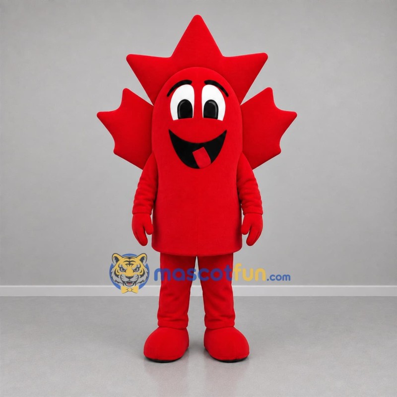 Custom Red Maple Leaf Mascot Costume Adult Full Body Suit for Canada Day Events