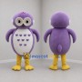 Custom Purple and White Owl Mascot Costume Adult Full Body Suit for School Events