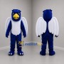 Custom Navy Blue and White Bird Mascot Costume Adult Full Body Suit for Sports Events