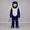 Custom Navy Blue and White Bird Mascot Costume Adult Full Body Suit for Sports Events