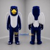 Custom Navy Blue and White Bird Mascot Costume Adult Full Body Suit for Sports Events