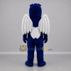 Custom Navy Blue and White Bird Mascot Costume Adult Full Body Suit for Sports Events