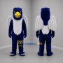 Custom Navy Blue and White Bird Mascot Costume Adult Full Body Suit for Sports Events