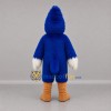 Custom Blue and White Crested Bird Mascot Costume Adult Full Body Suit for School Events