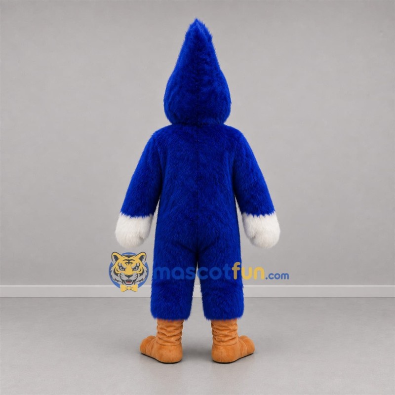 Custom Blue and White Crested Bird Mascot Costume Adult Full Body Suit for Sports Events
