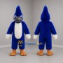 Custom Blue and White Crested Bird Mascot Costume Adult Full Body Suit for Sports Events