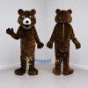 Custom Dark Brown and White Bear Mascot Costume Adult Full Body Suit for School Events
