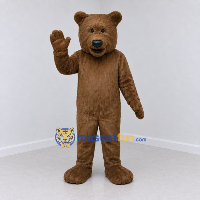 Custom Brown Bear Mascot Costume Adult Full Body Suit for Wildlife Events Custom Brown Bear Mascot Costume Adult Full Body Suit for Wildlife Events