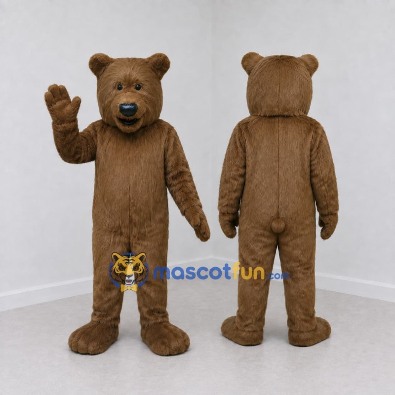 Custom Brown Bear Mascot Costume Adult Full Body Suit for Wildlife Events Custom Brown Bear Mascot Costume Adult Full Body Suit for Wildlife Events