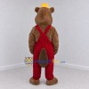 Custom Brown Red and Yellow Construction Beaver Mascot Costume Adult Full Body Suit for Community Events
