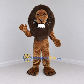 Custom Brown and Tan Lion Mascot Costume Adult Full Body Suit for Wildlife Events Custom Brown and Tan Lion Mascot Costume Adult Full Body Suit for Wildlife Events