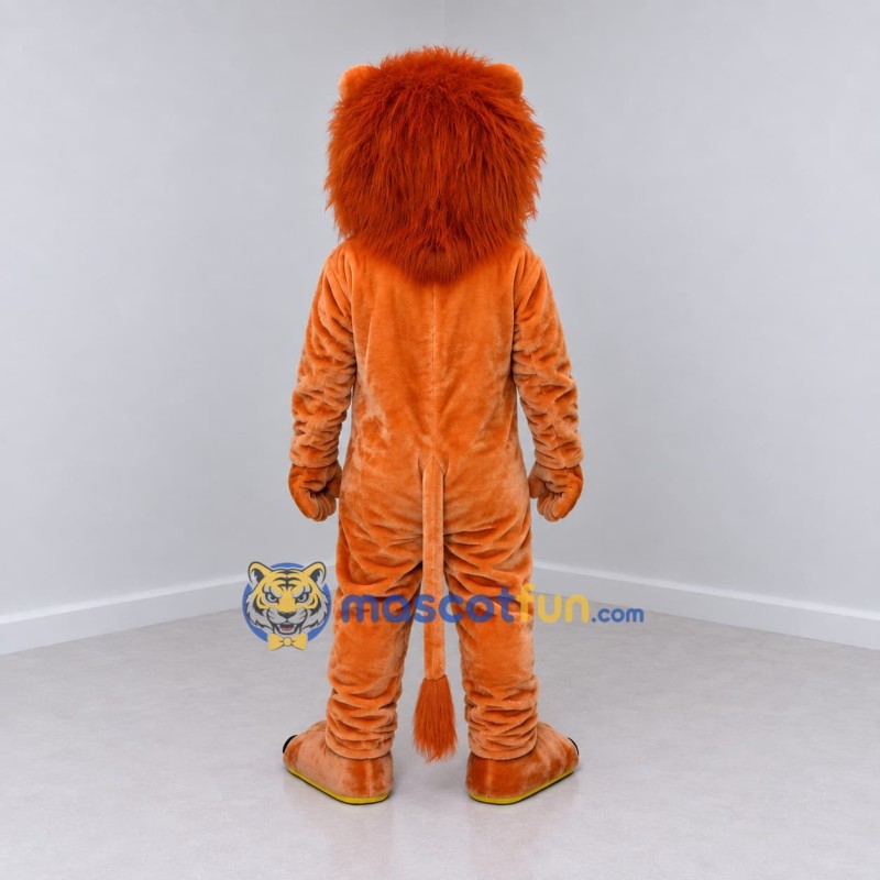 Custom Orange and Brown Lion Mascot Costume Adult Full Body Suit for School Events Custom Orange and Brown Lion Mascot Costume Adult Full Body Suit for School Events