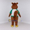 Custom Brown Green and White Squirrel Mascot Costume Adult Full Body Suit for School Events