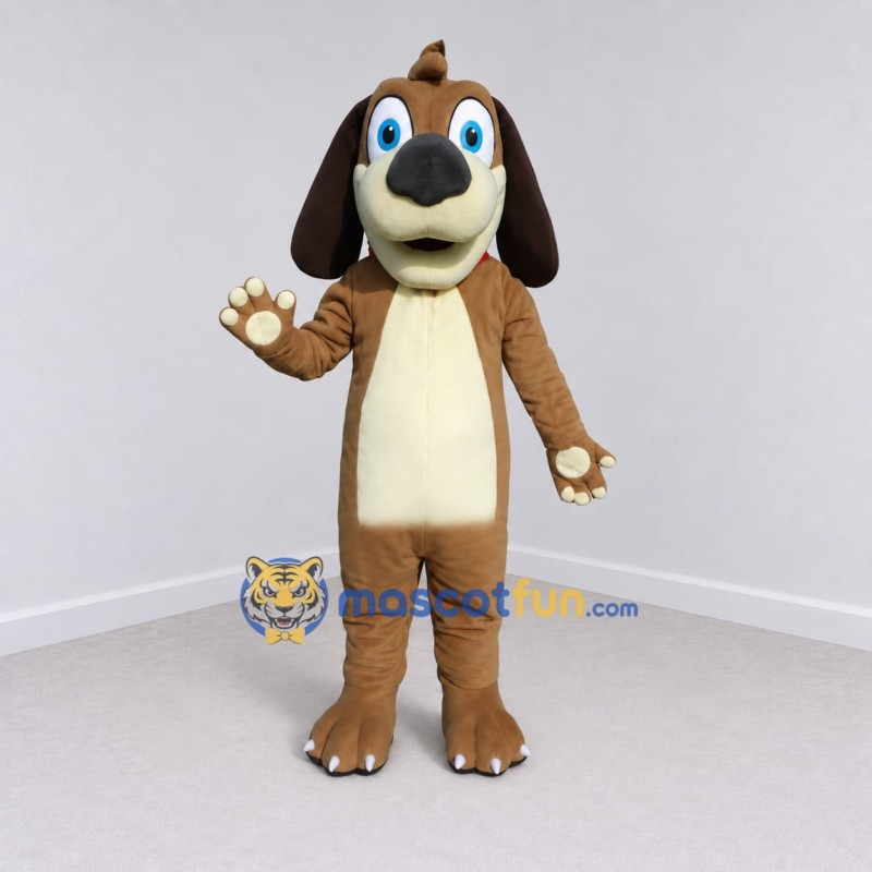 Custom Brown and Cream Dog Mascot Costume Adult Full Body Suit for Pet Events Custom Brown and Cream Dog Mascot Costume Adult Full Body Suit for Pet Events