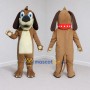 Custom Brown and Cream Dog Mascot Costume Adult Full Body Suit for Pet Events