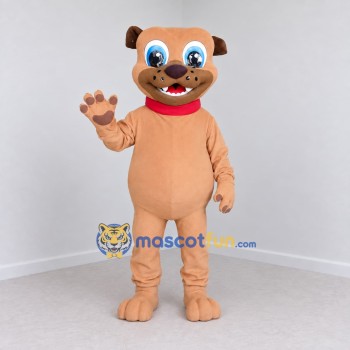 Custom Tan and Red Dog Mascot Costume Adult Full Body Suit for Pet Events