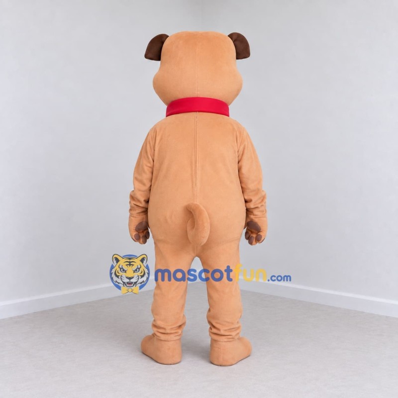 Custom Tan and Red Dog Mascot Costume Adult Full Body Suit for Pet Events Custom Tan and Red Dog Mascot Costume Adult Full Body Suit for Pet Events