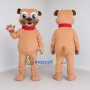 Custom Tan and Red Dog Mascot Costume Adult Full Body Suit for Pet Events