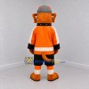 Custom Orange and Black Hockey Dog Mascot Costume Adult Full Body Suit for Sports Events Custom Orange and Black Hockey Dog Mascot Costume Adult Full Body Suit for Sports Events
