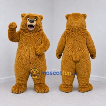 Custom Golden Brown Bear Mascot Costume Adult Full Body Suit for Wildlife Events