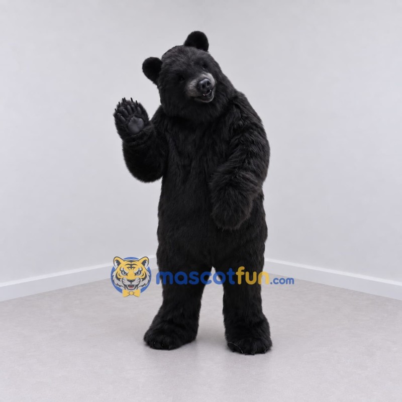 Custom Black Bear Mascot Costume Adult Full Body Suit for Wildlife Events Custom Black Bear Mascot Costume Adult Full Body Suit for Wildlife Events