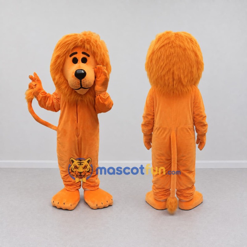 Custom Orange Lion Mascot Costume Adult Full Body Suit for Children's Events Custom Orange Lion Mascot Costume Adult Full Body Suit for Children's Events