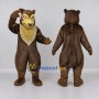 Custom Brown and Tan Wolf Mascot Costume Adult Full Body Suit for Sports Events