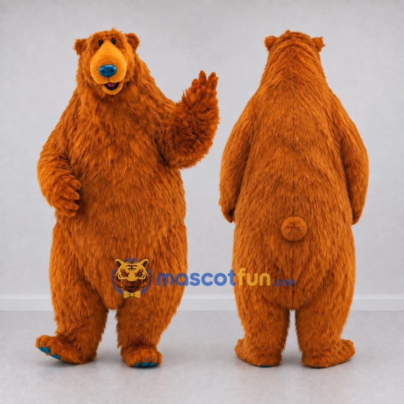 Custom Orange Bear Mascot Costume Adult Full Body Suit for Children's Events Custom Orange Bear Mascot Costume Adult Full Body Suit for Children's Events