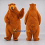 Custom Orange Bear Mascot Costume Adult Full Body Suit for Children's Events