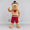 Custom Tan Red and Black Top Hat Bulldog Mascot Costume Adult Full Body Suit for Themed Events Custom Tan Red and Black Top Hat Bulldog Mascot Costume Adult Full Body Suit for Themed Events