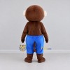 Custom Brown White and Blue Monkey Mascot Costume Adult Full Body Suit for Children's Events